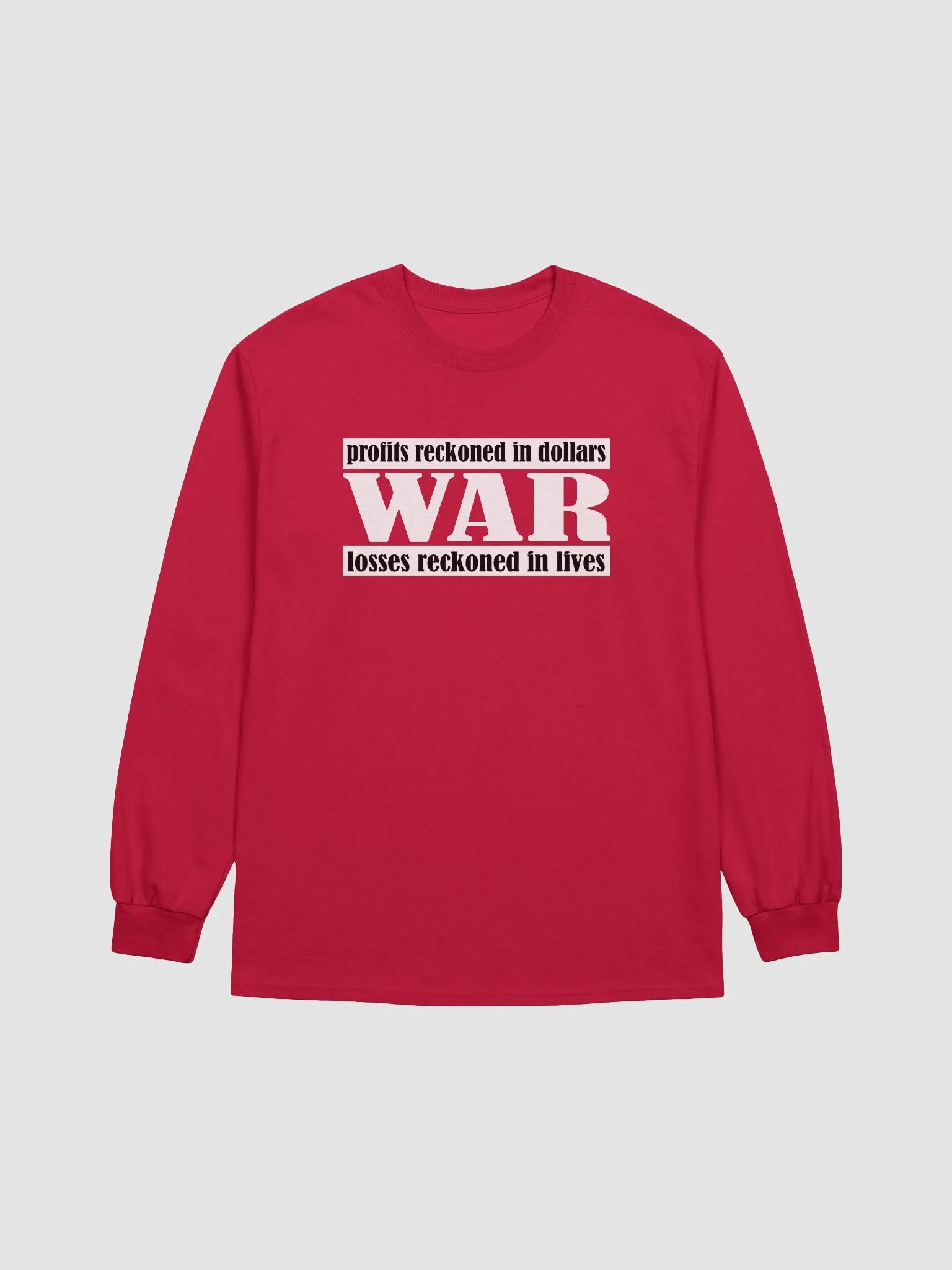 The Cost Of War - Gildan Ultra Cotton Long Sleeve T-Shirt product image (1)