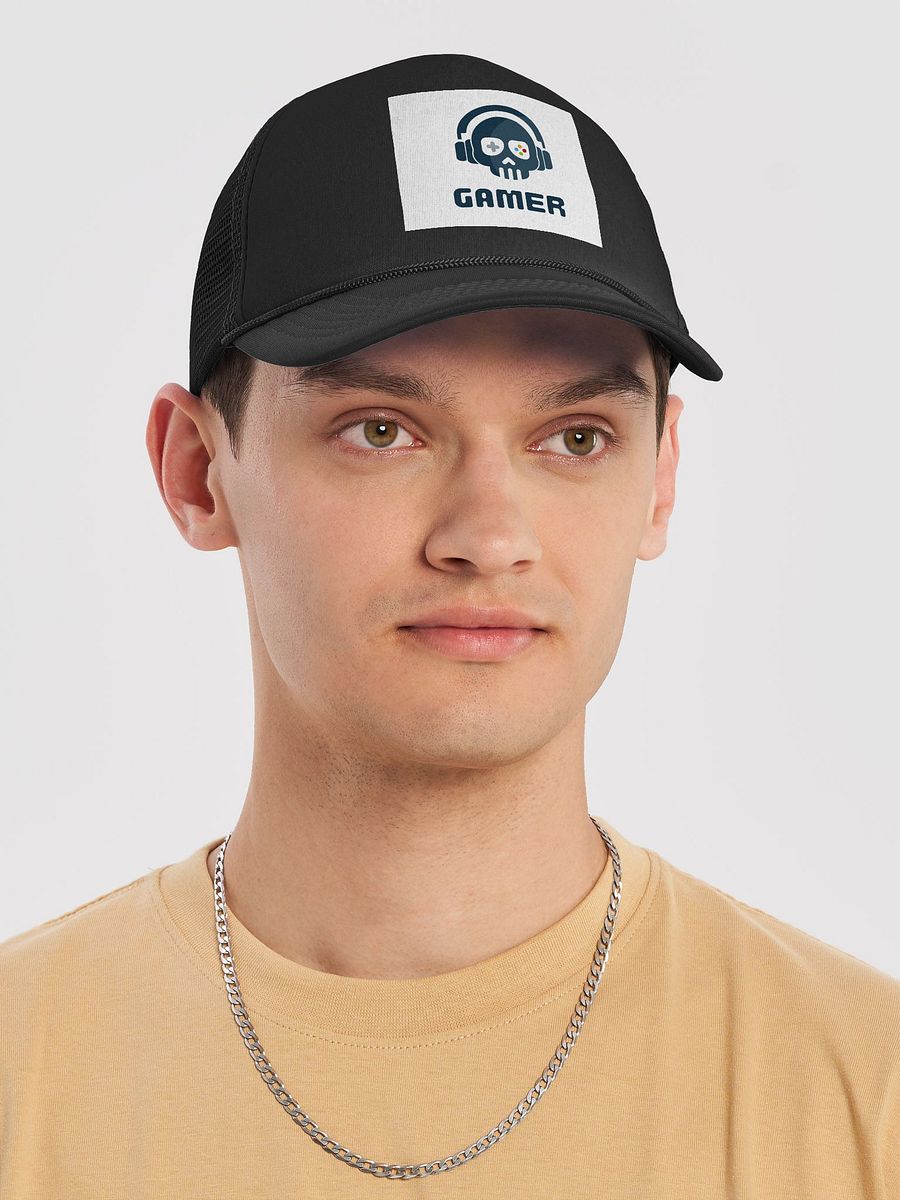 Gamer Skull Foam Trucker Hat product image (5)