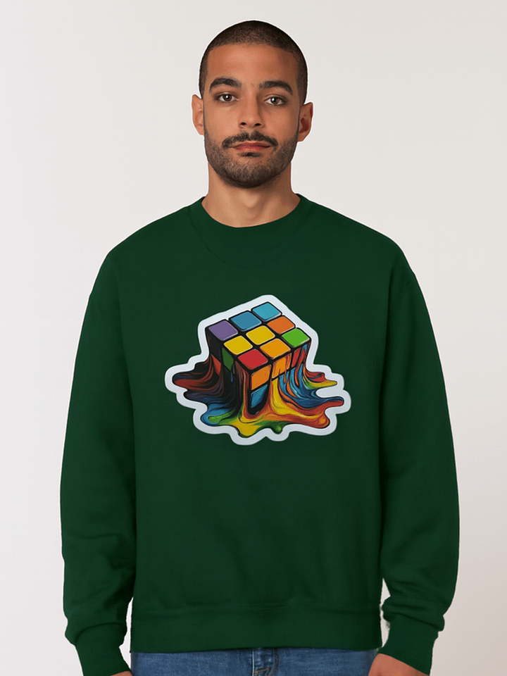 Melting Rubik's Cube Unisex Sweatshirt product image (1)
