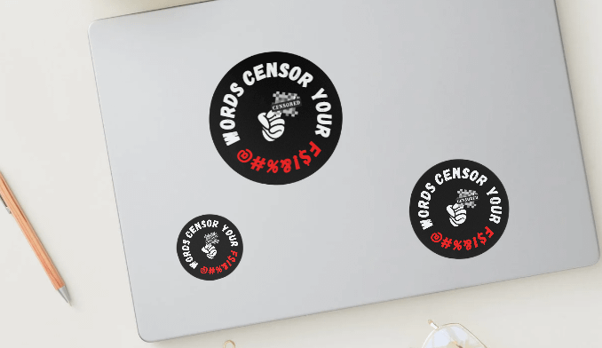 Censor Your Words Vinyl Sticker product image (2)