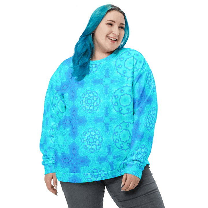 Abstract Turquoise Pattern Unisex Sweatshirt product image (1)