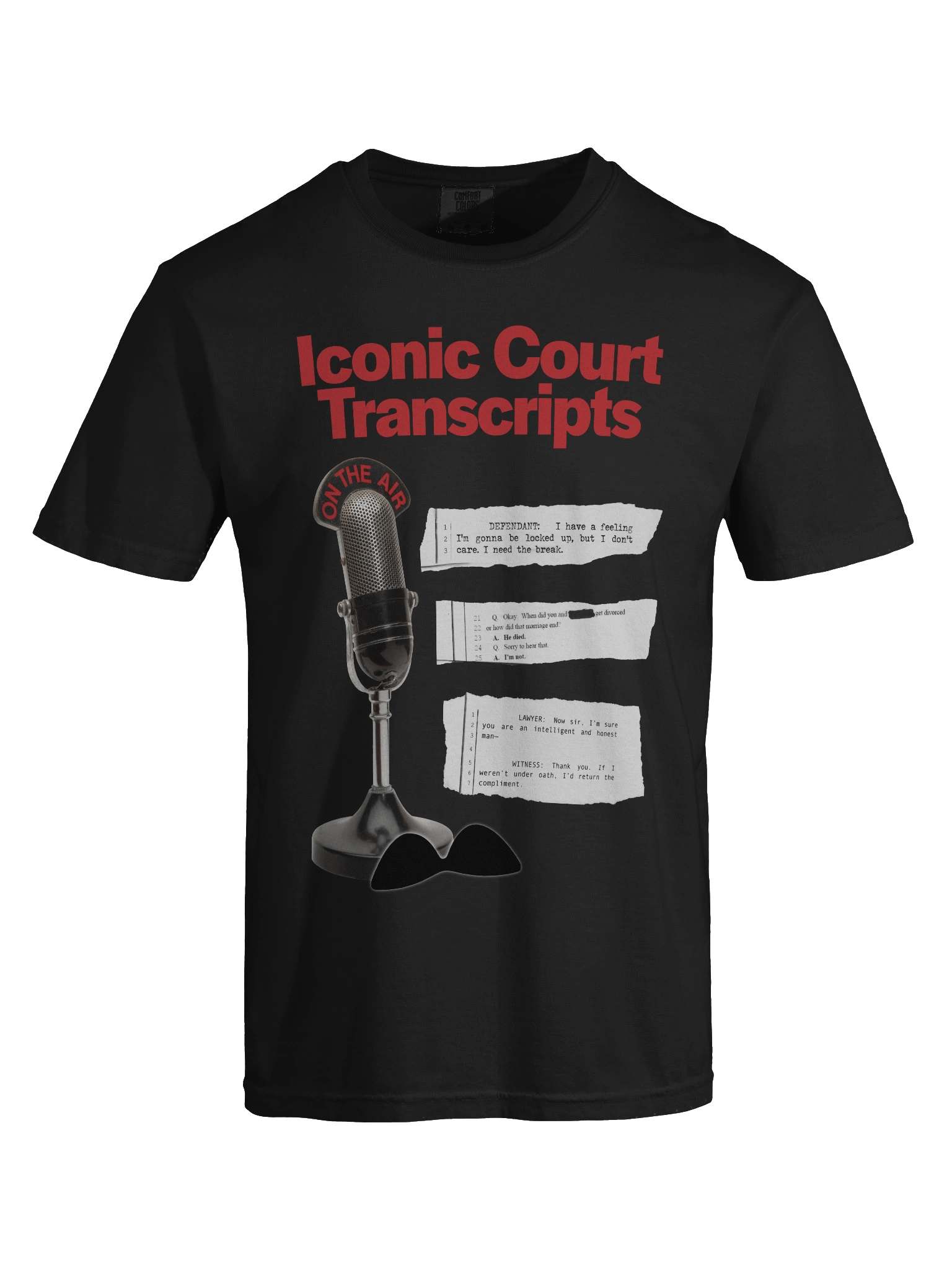 Iconic Court Transcripts Classic Black T-Shirt product image (4)