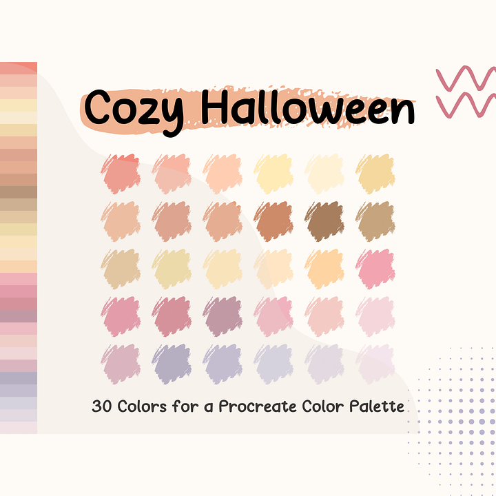 Cozy Halloween Procreate Color Palette with HEX Codes ★ DIGITAL ★ product image (1)