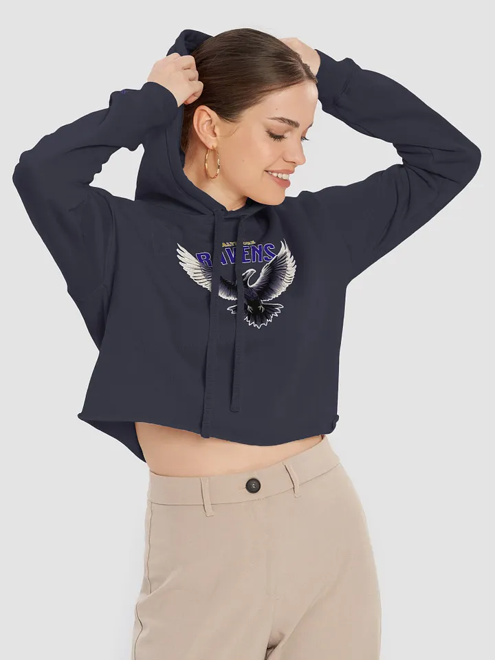 Lady's Fierce Ravens Fleece Crop Hoodie | NFL | Home Locker product image (2)