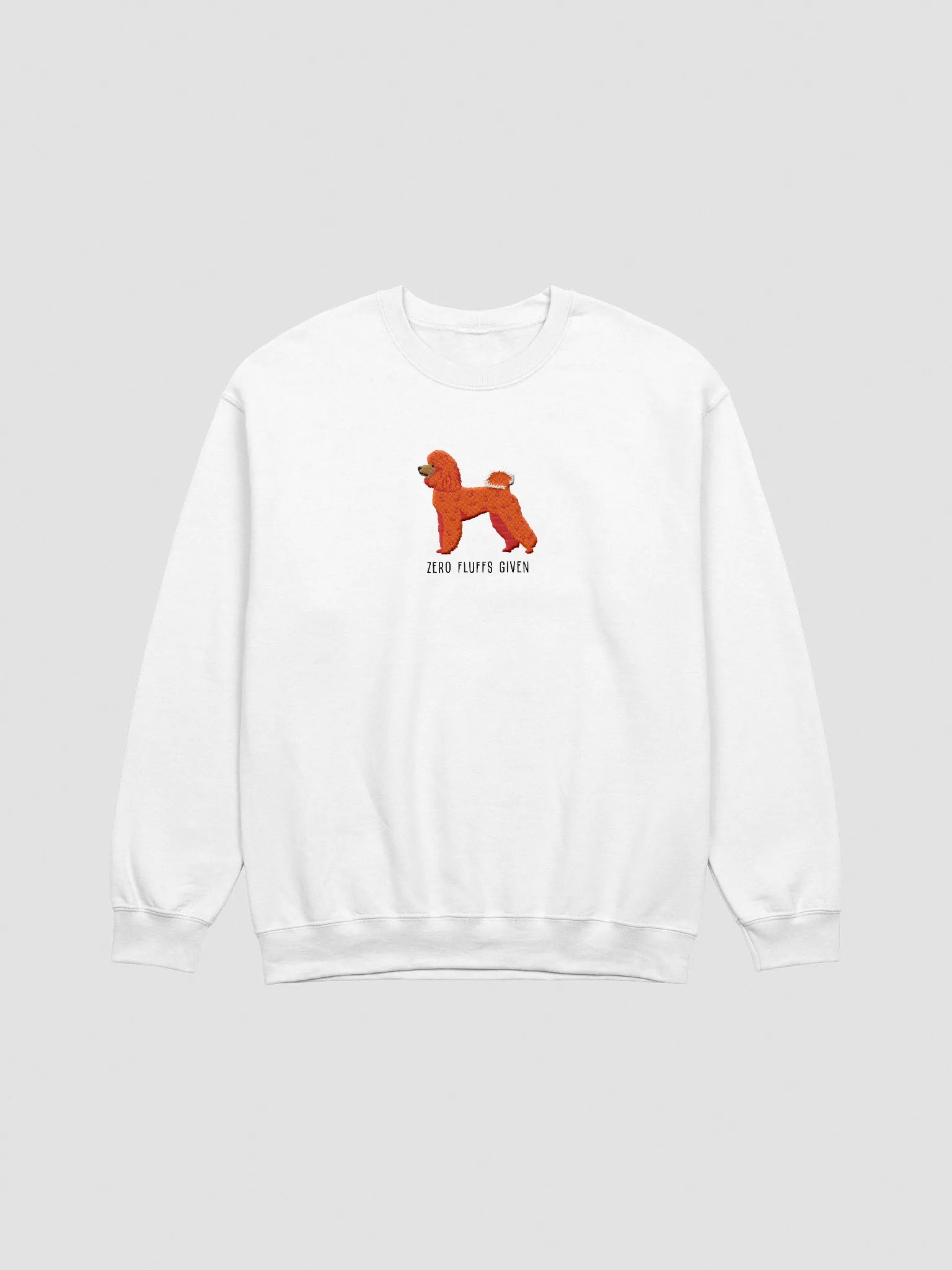 Zero Fluffs Given Sweatshirt (Embroidered) of a Mini Poodle(Red) product image (3)