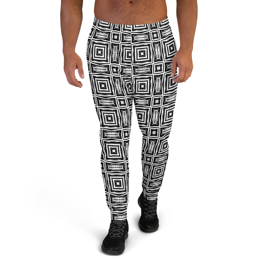 Abstract Monochrome Repeating Pattern Men's Joggers product image (3)
