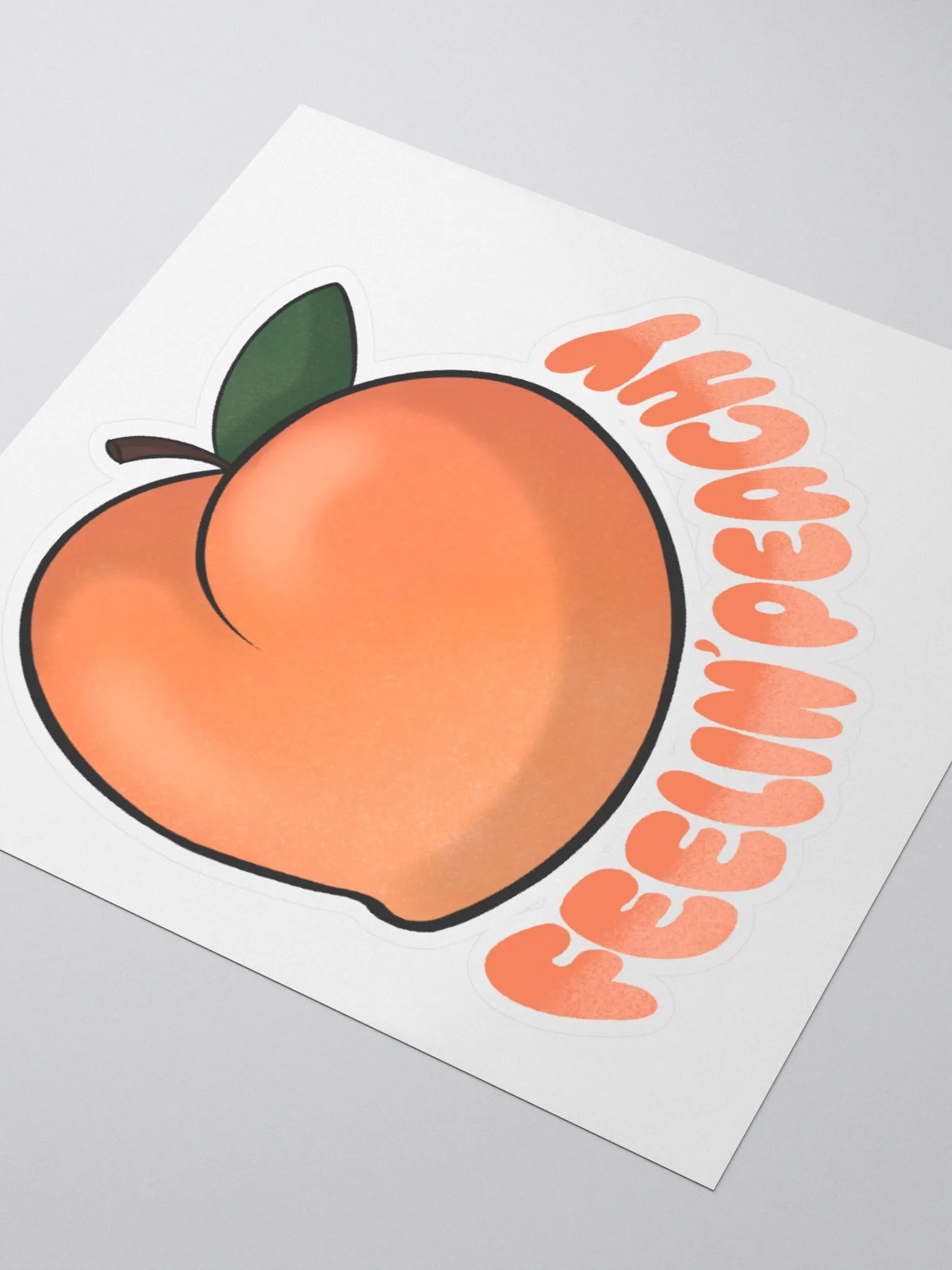 Feelin' Peachy Kiss Cut Sticker product image (3)