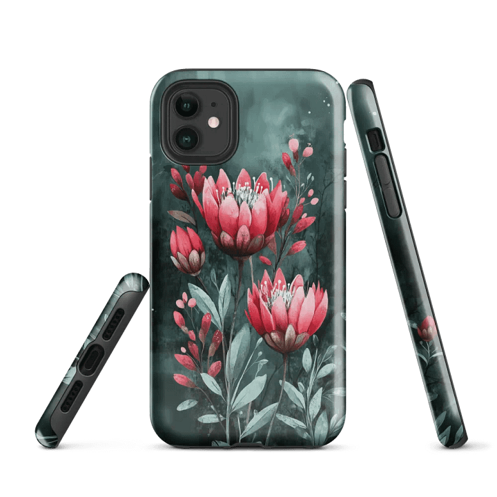Red Flower Botanical - Tough Phone Case product image (1)