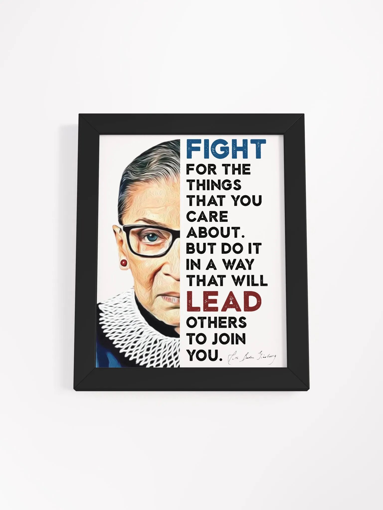 RBG Fight and Lead Framed Print product image (1)
