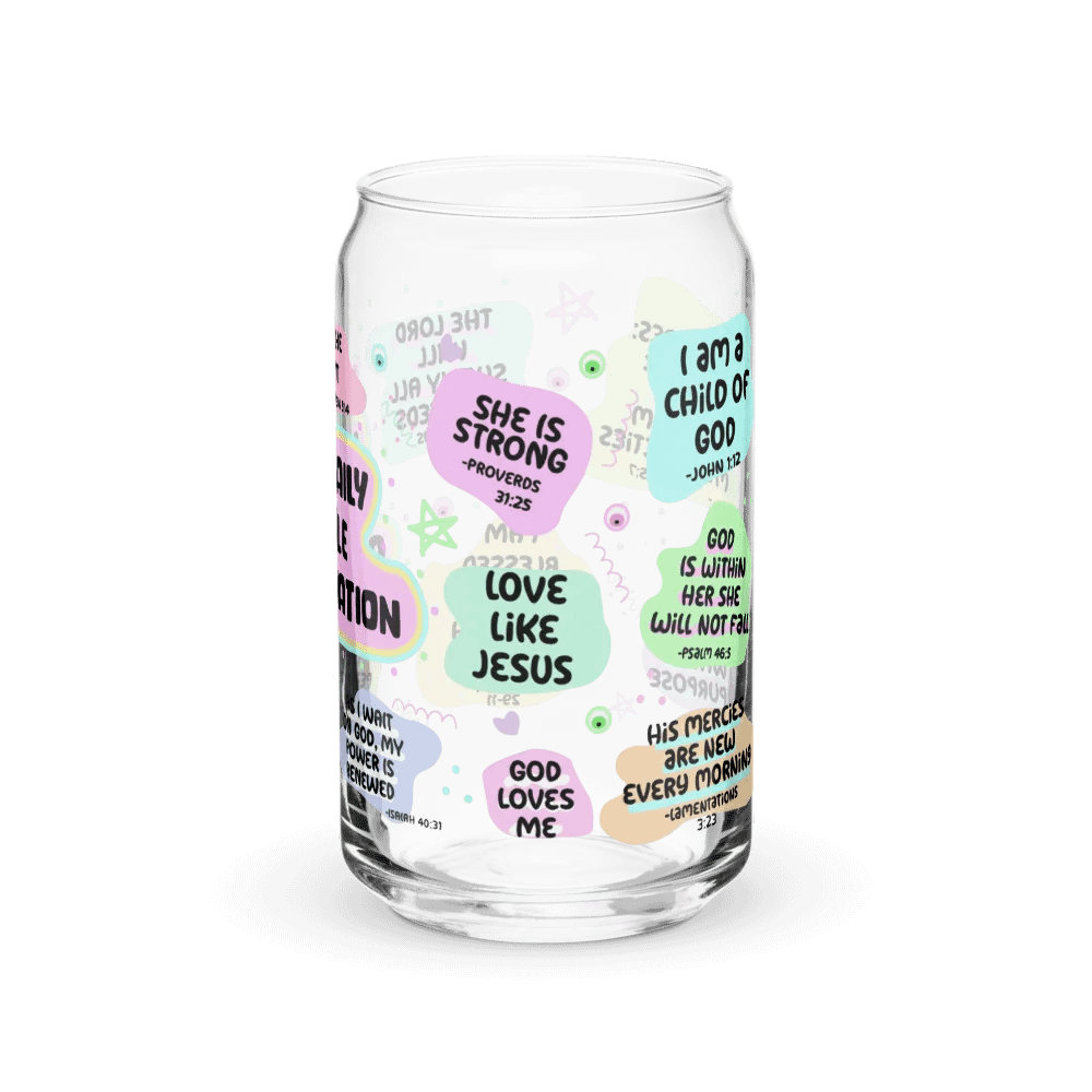 Bible Affirmation Can-Shaped Glass product image (6)
