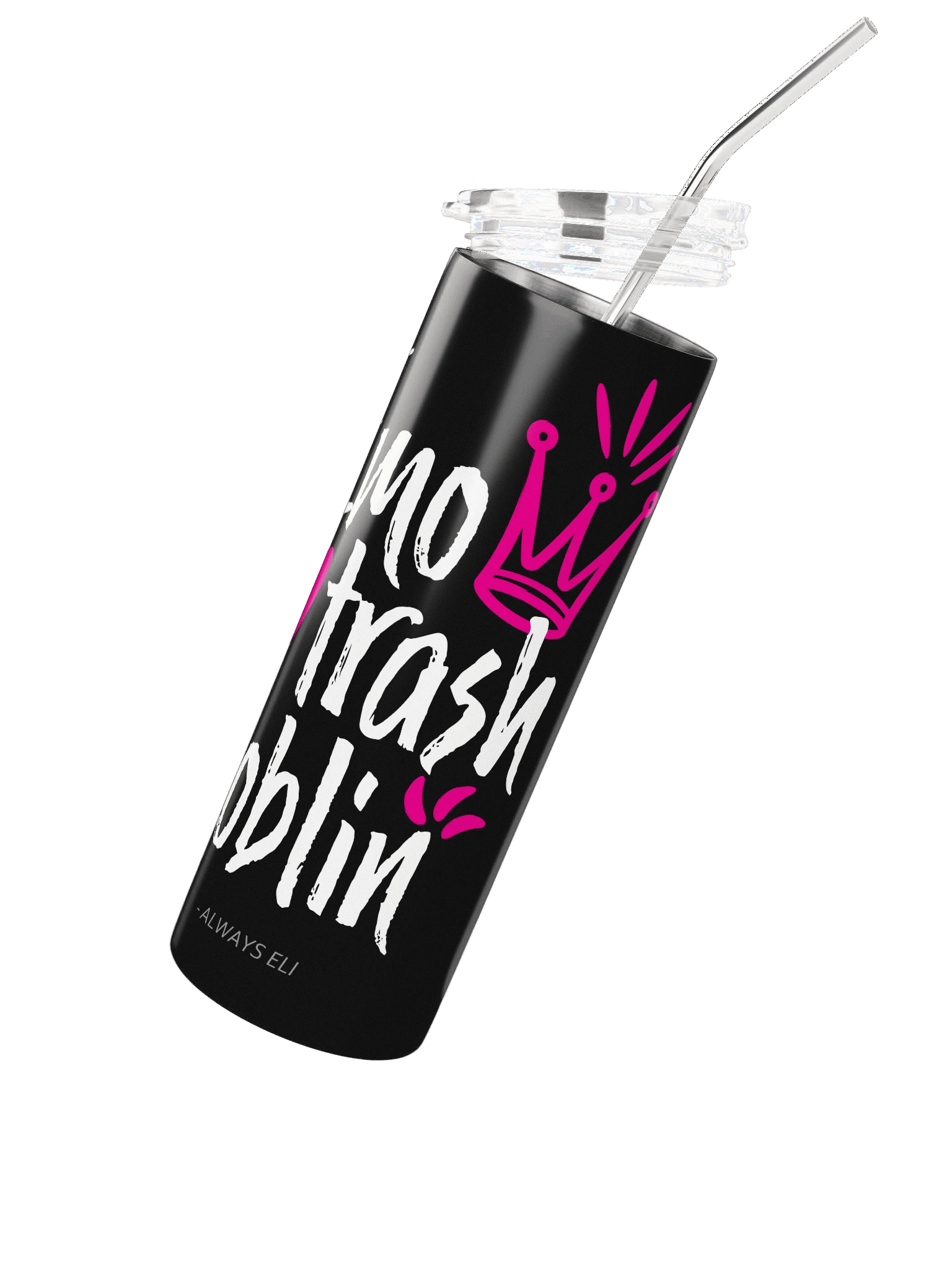 Emo Trash Goblin Stainless Steel Tumbler (Black) product image (2)