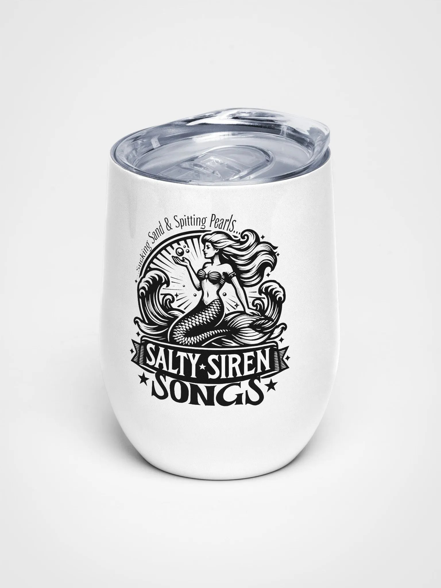 Sucking Sand & Spitting Pearls Wine Tumbler product image (1)