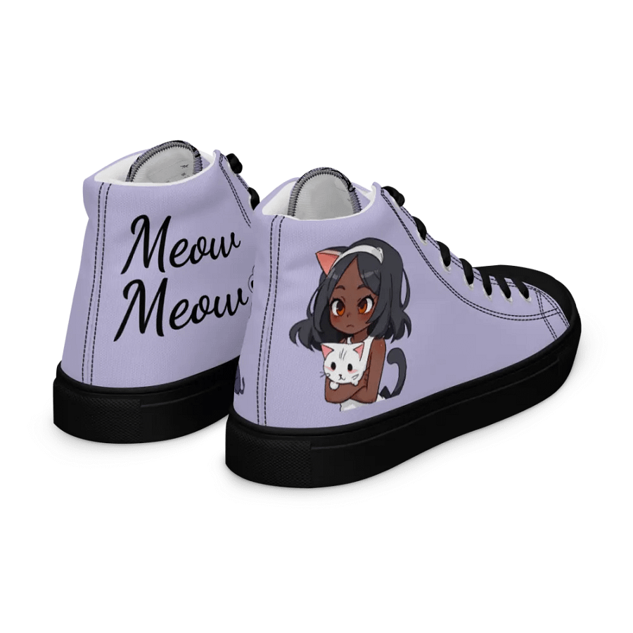 Cheerful Cat Girl High Top Canvas Shoes product image (16)