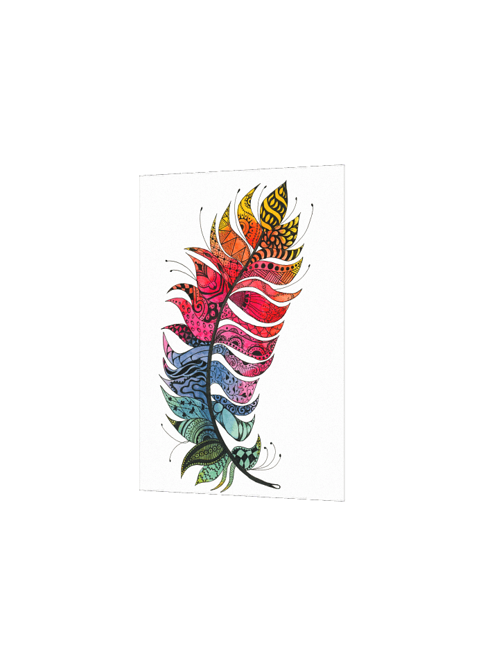 Vibrant Zentangle Feather Print product image (11)