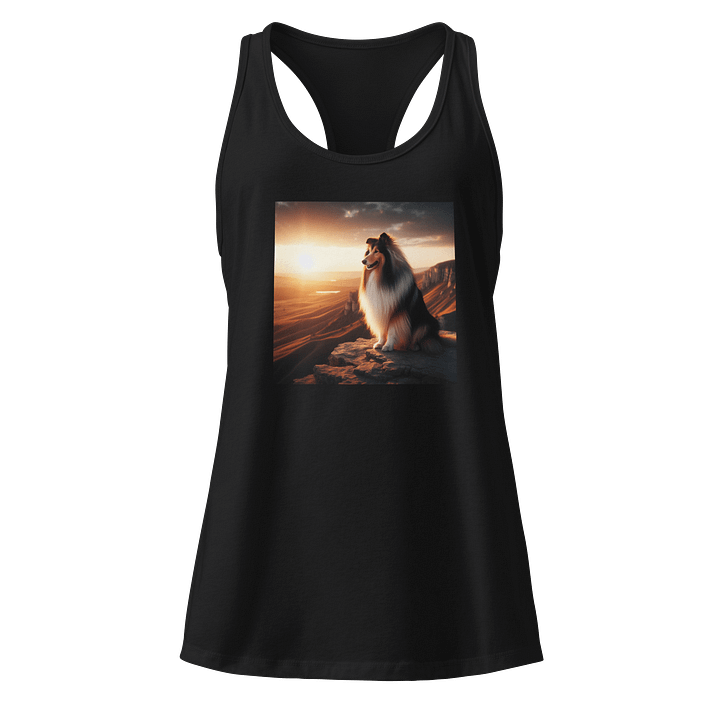 Sunset Collie Women's Racerback Tank product image (1)