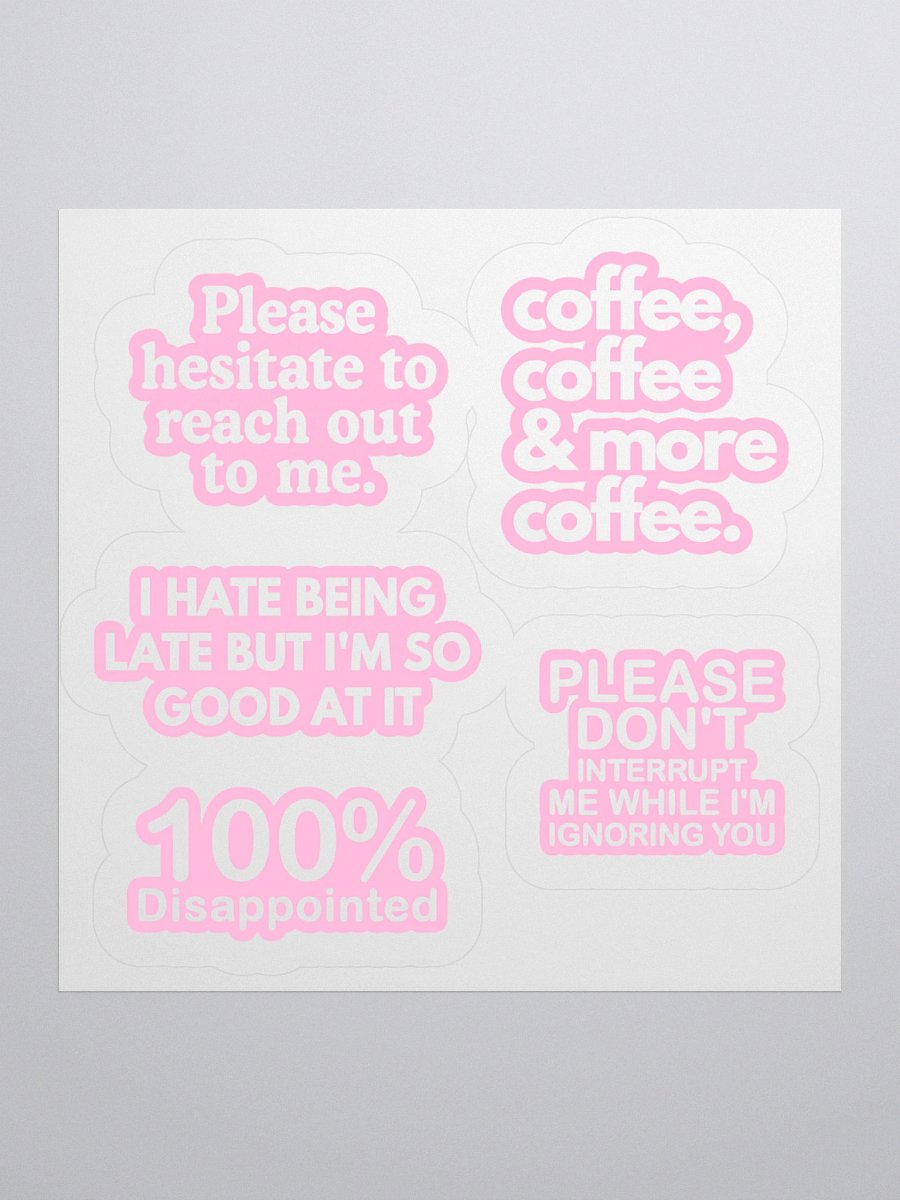 Sarcastic Kiss Cut Stickers Set product image (2)