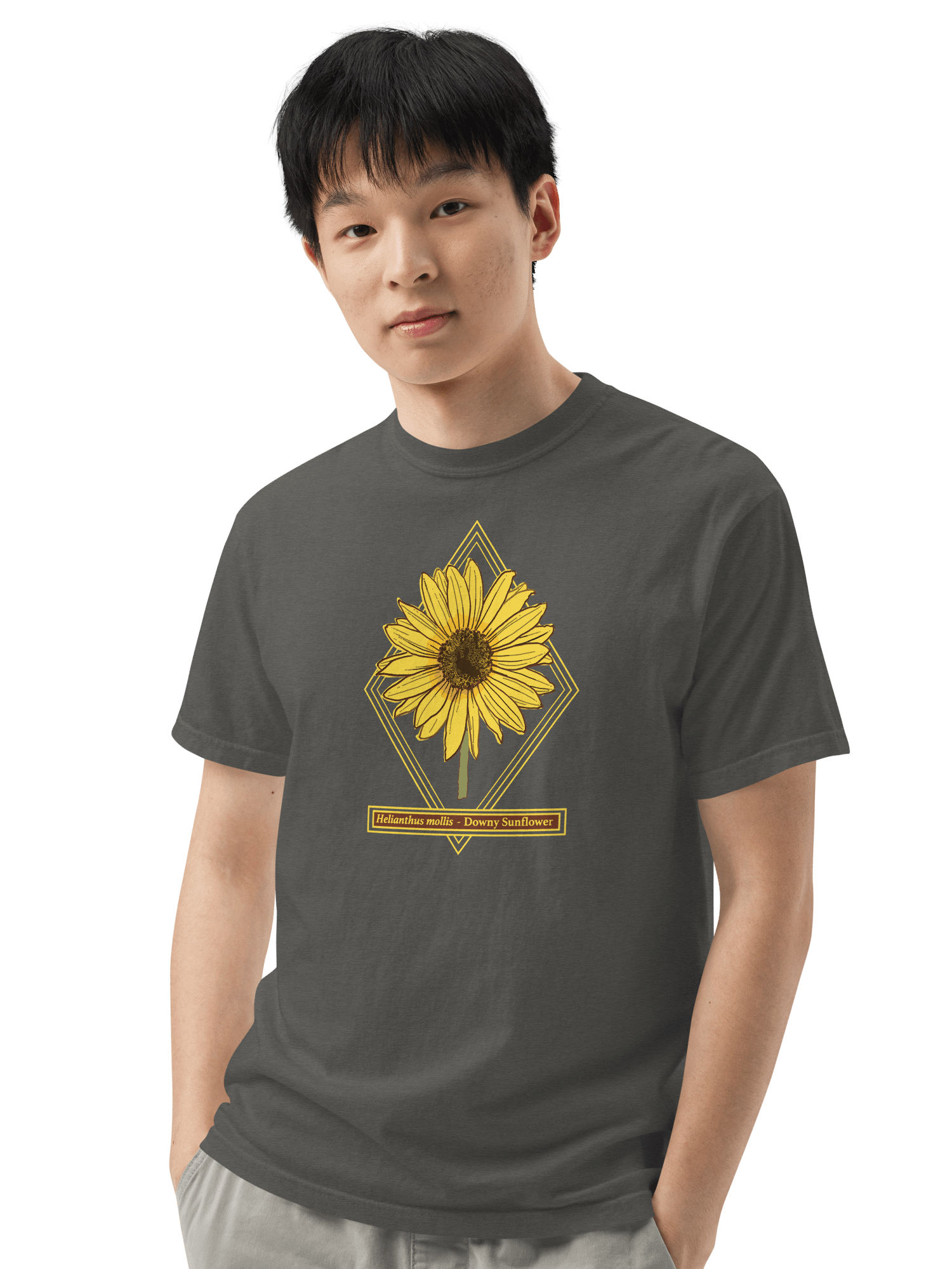 Helianthus Sunflower Unisex Heavyweight 100% Cotton T-Shirt product image (57)