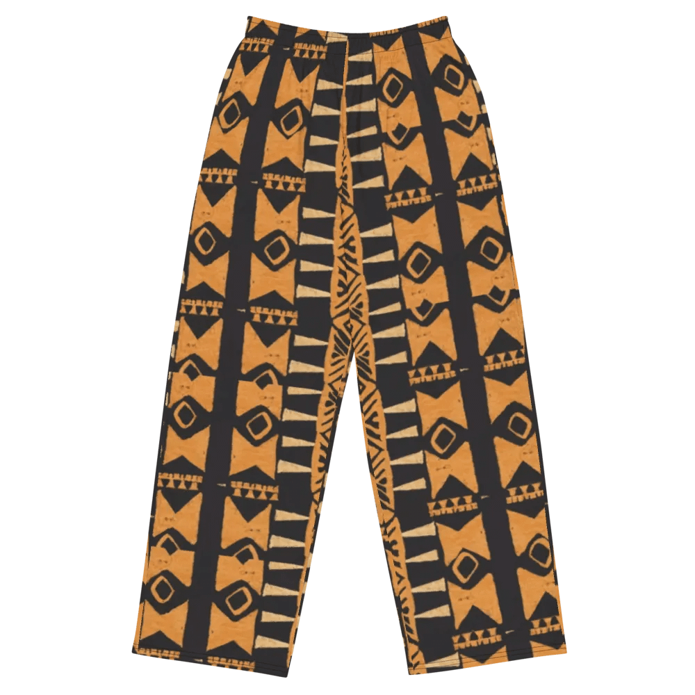 African-Inspired Brown & Black Pants, Unisex product image (2)