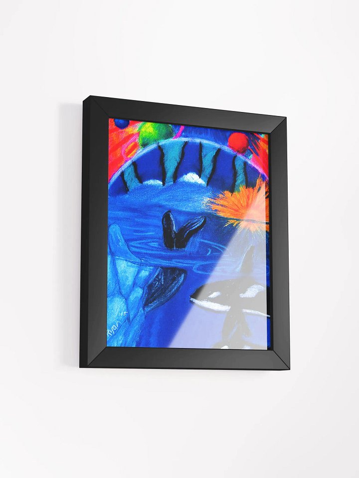 Space Whales 2 Art Framed Poster product image (2)