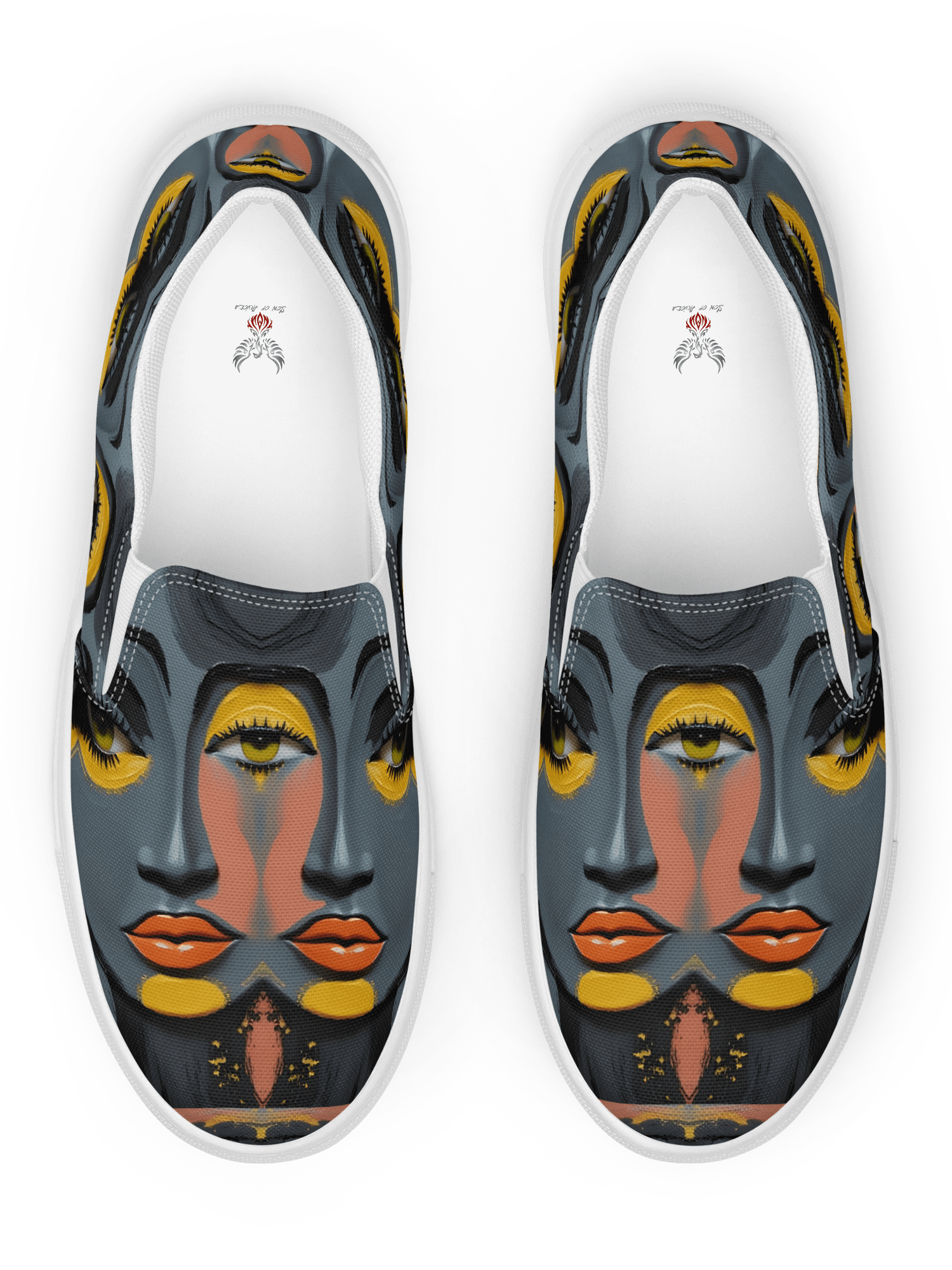 Men's "My 3rd Eye Is Always Open" Painted Slip-On Shoes product image (1)