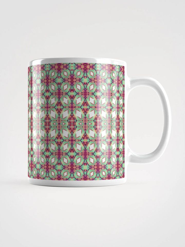 Elegant Diamond & Floral Ceramic Mug product image (2)
