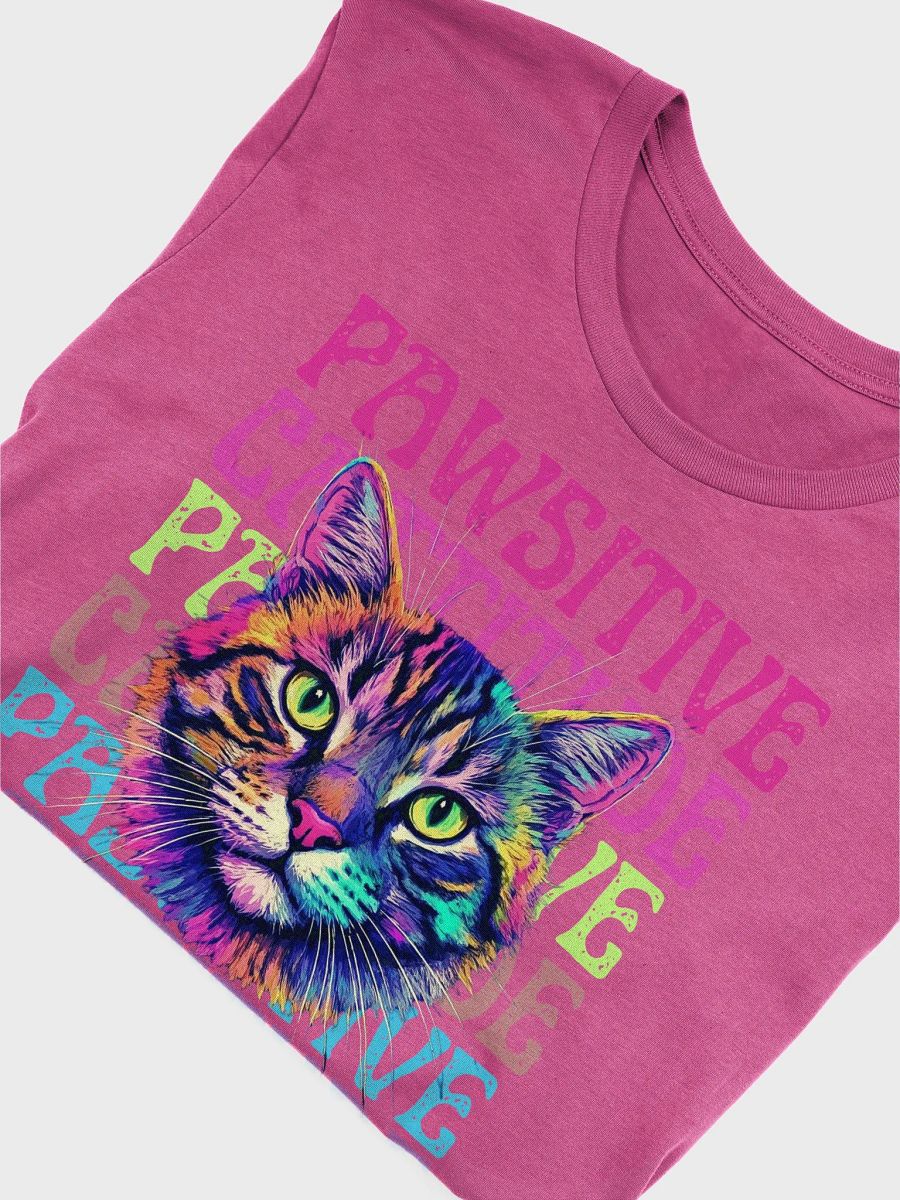 Pawsitive Cattitude Cat Motif - t-shirt product image (7)