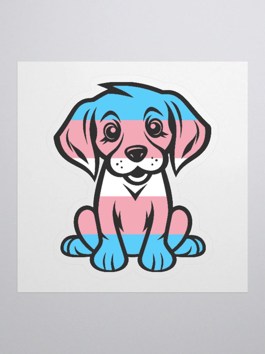 Transgender Pride Puppy Sticker product image (1)