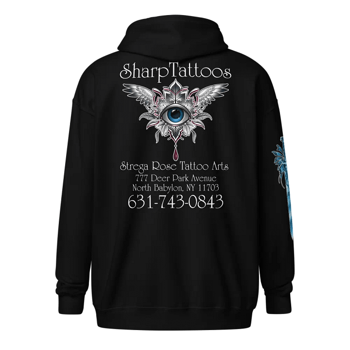 SharpTattoos @ StregaRose (Blue) Zip Hoodie product image (6)