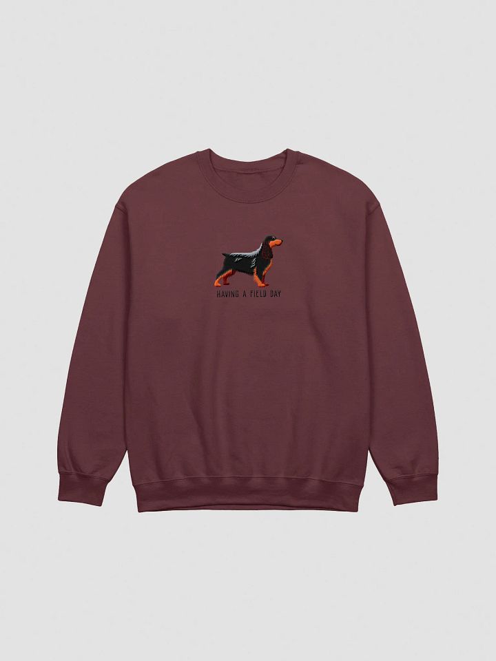 Having a Field Day Sweatshirt (Embroidered) of a Field Spaniel(Black & Tan) product image (2)