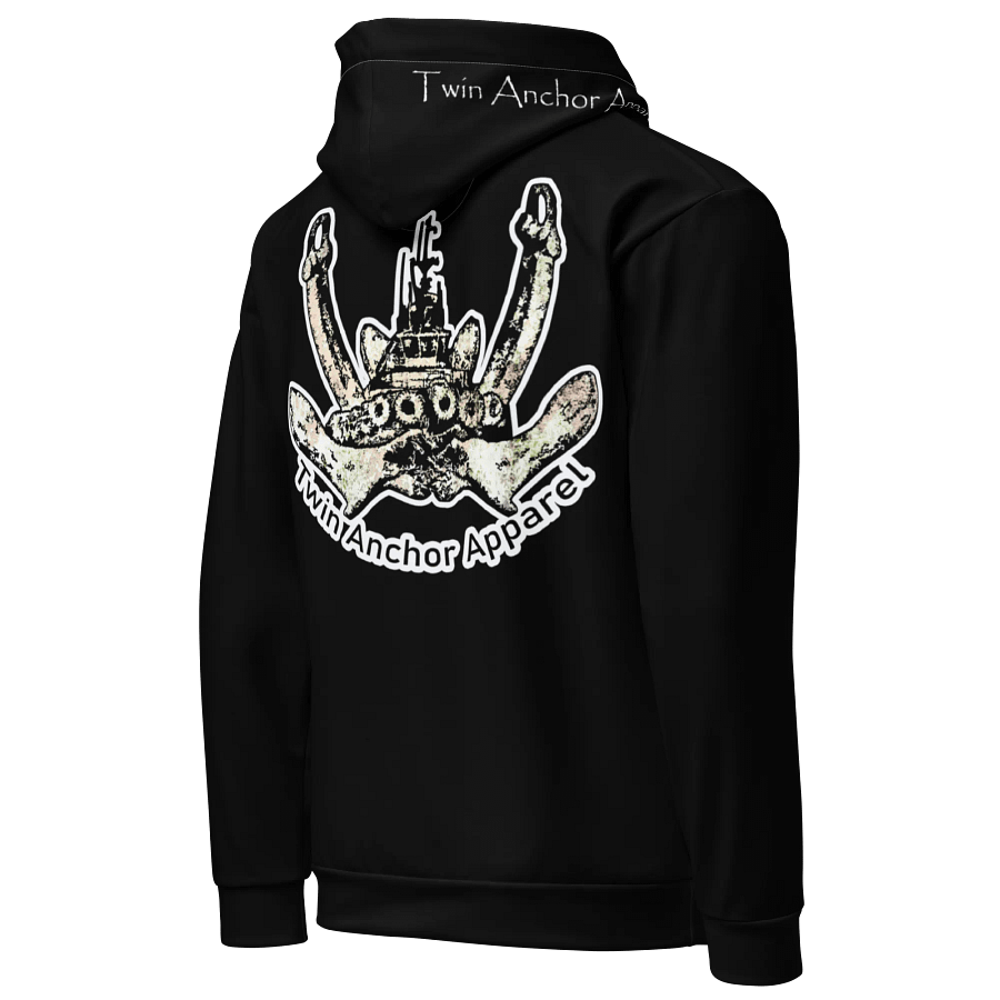 Black Twin Anchor Logo Hoodie product image (5)