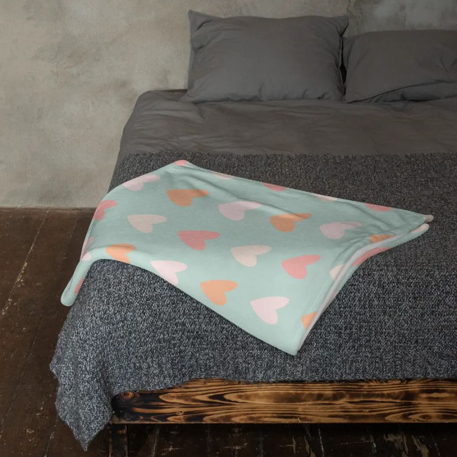 Simply Peachy Heart Throw - Peach and Mint product image (23)