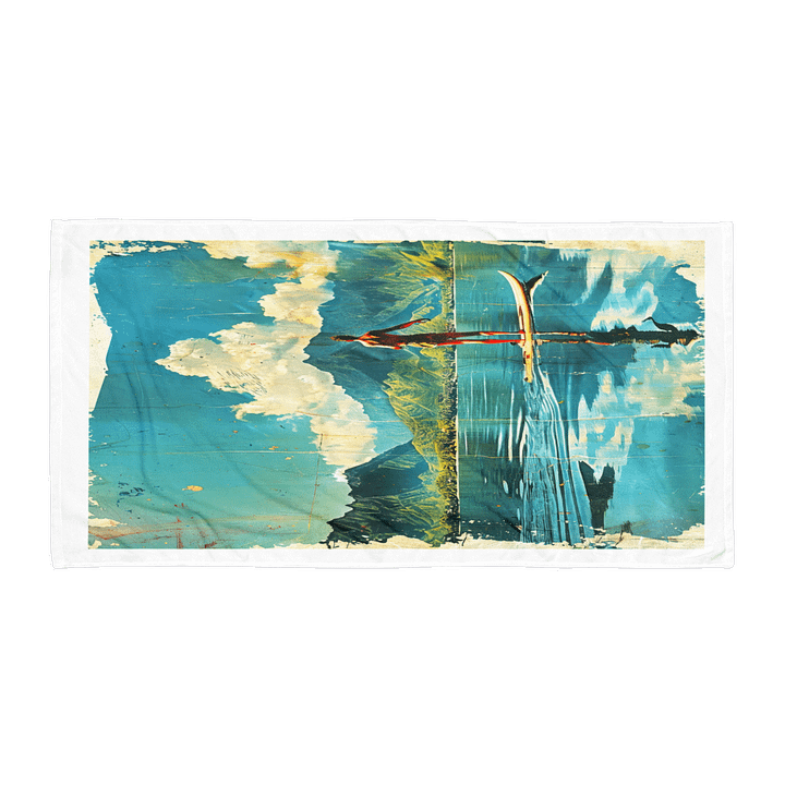 ISLAND DREAMS BEACH TOWEL – 30"x60", COTTON TERRY BACK, TROPICAL VISTA REPEAT product image (1)