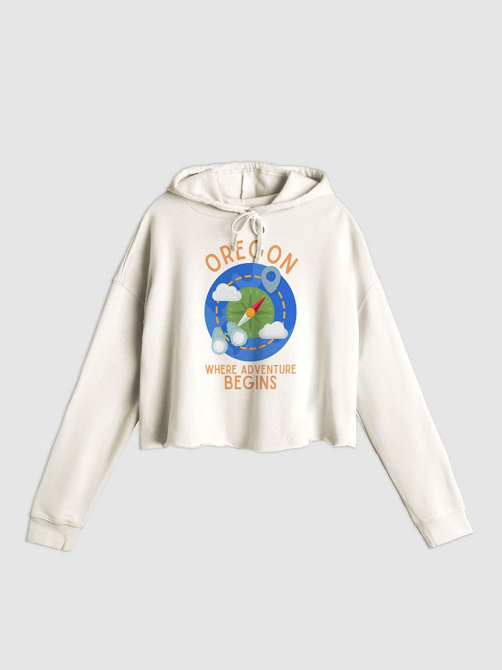 Where Oregon Adventure Begins: Lightweight Crop Hoodie product image (1)