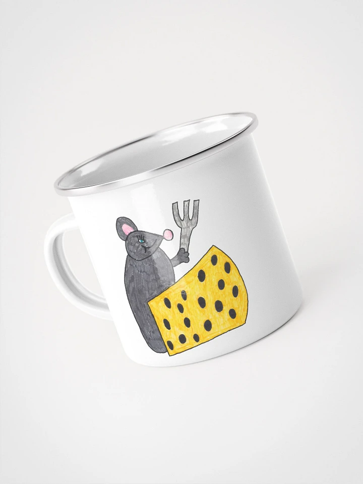 Cheese mouse enamel mug product image (1)