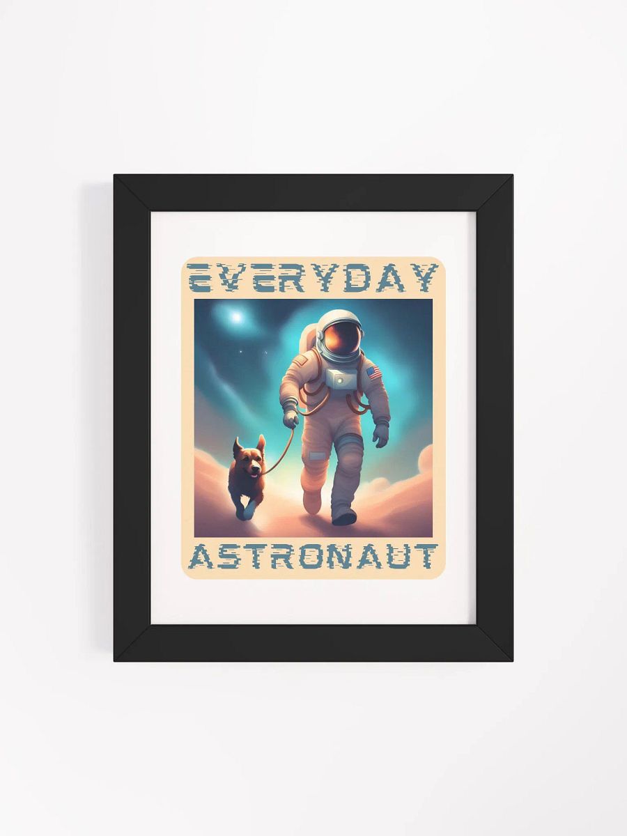 Everyday Astronaut Walking the Dog Framed Poster product image (70)