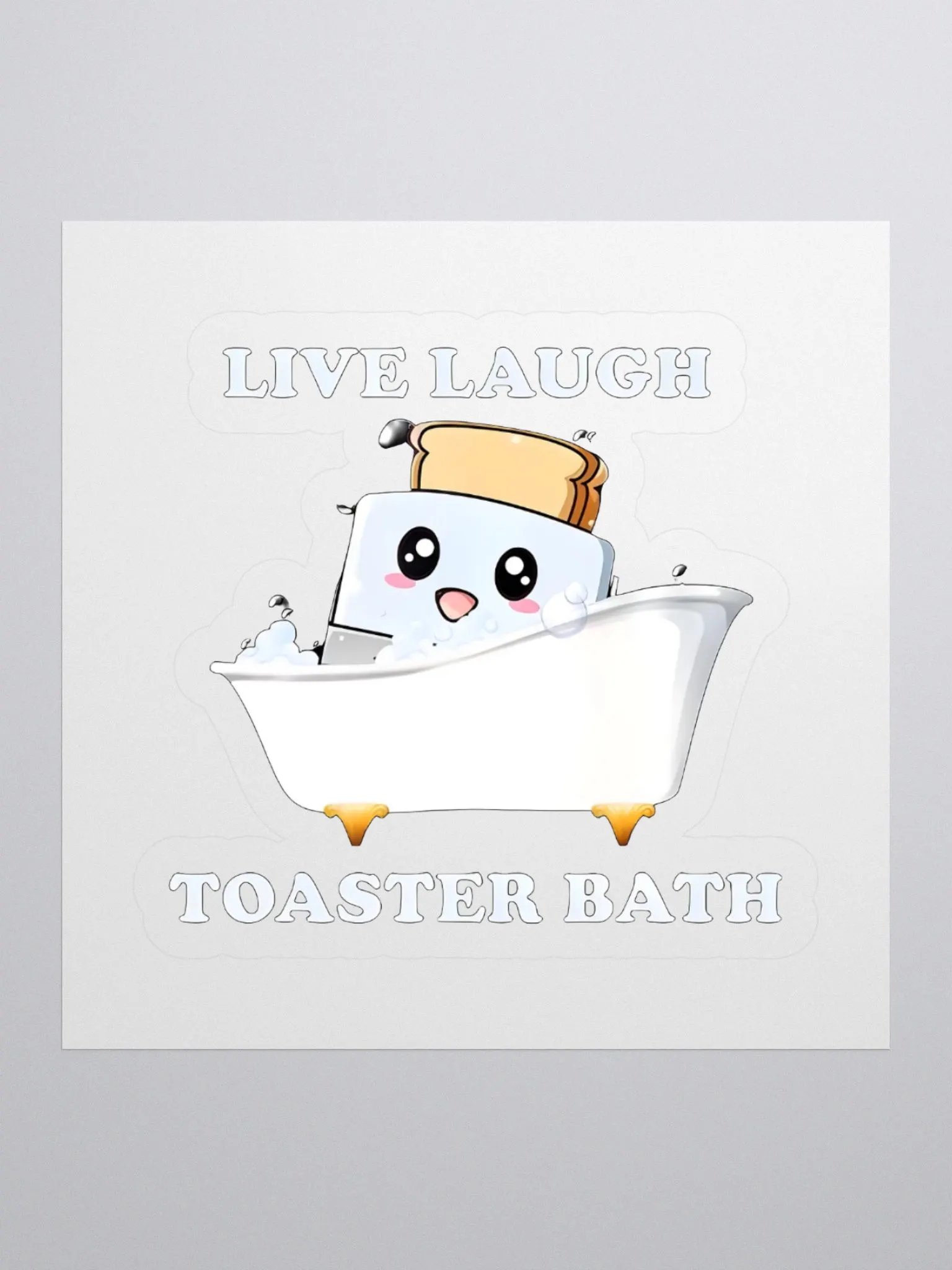 Live Laugh Toaster Bath Sticker product image (1)