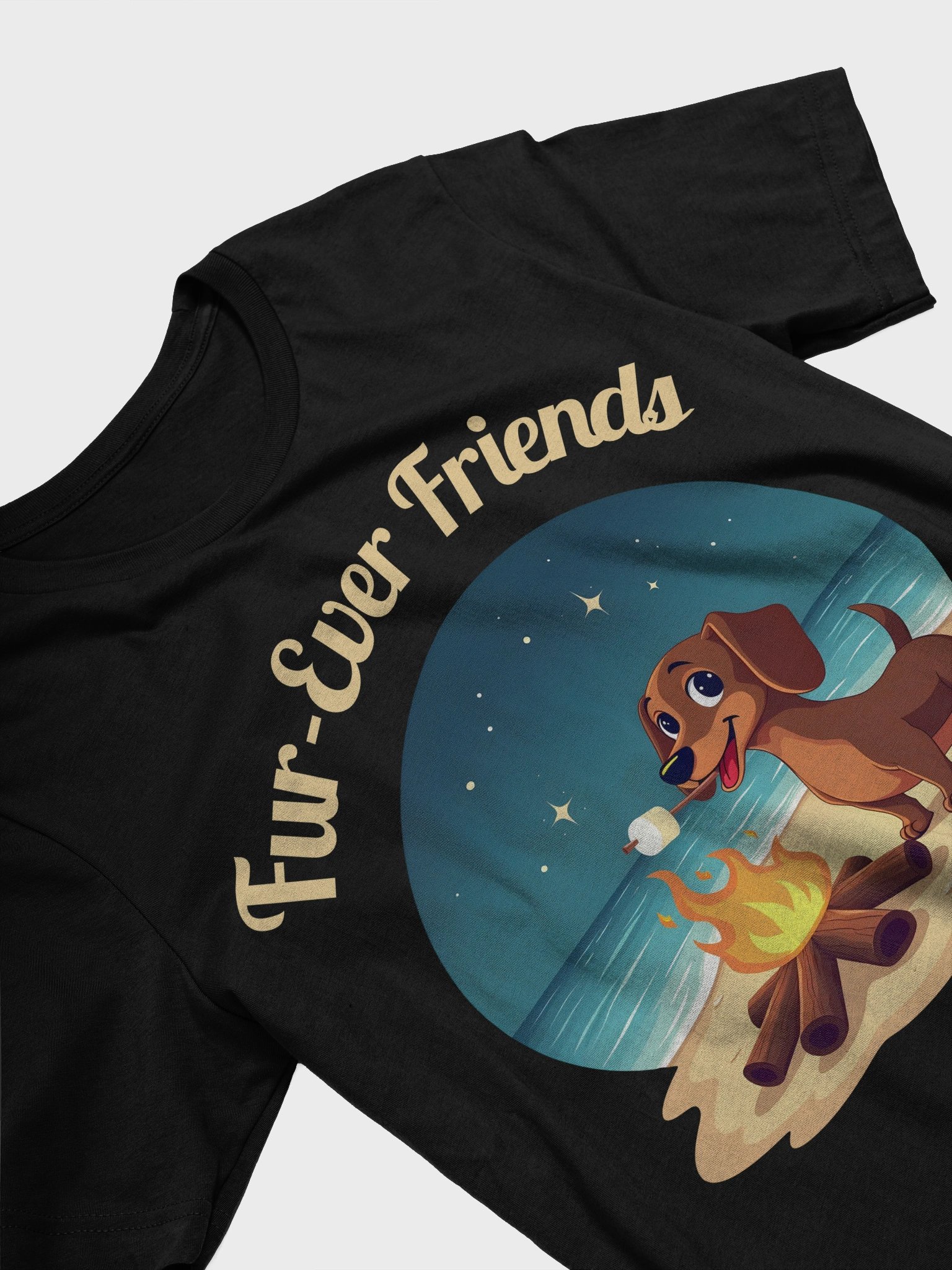 Fur-Ever Friends – Dachshund Beach Campfire Tee product image (3)