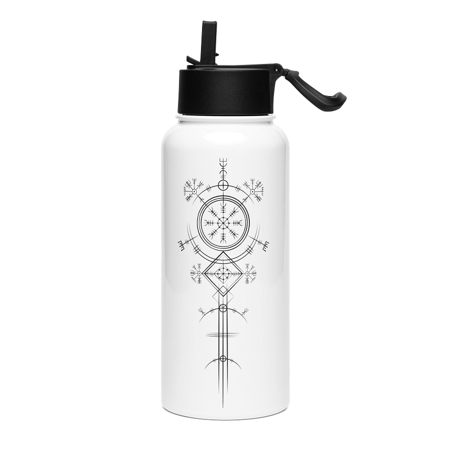 Forged In Valhalla: Ægishjálmur Sigil Steel Water Bottle product image (1)