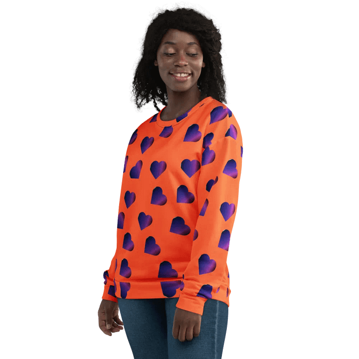 Love Pattern Vibrant Hearts Unisex Sweatshirt product image (2)