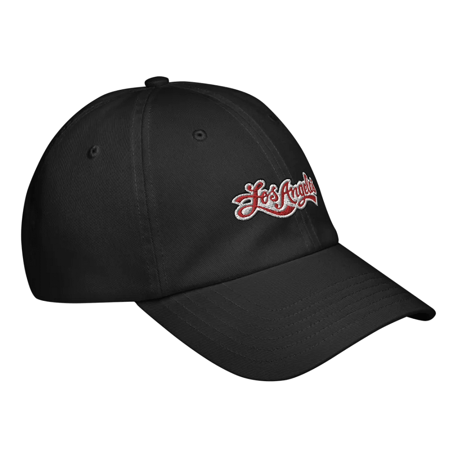 'Los Angeles' Script Red 3D Dad Hat product image (3)