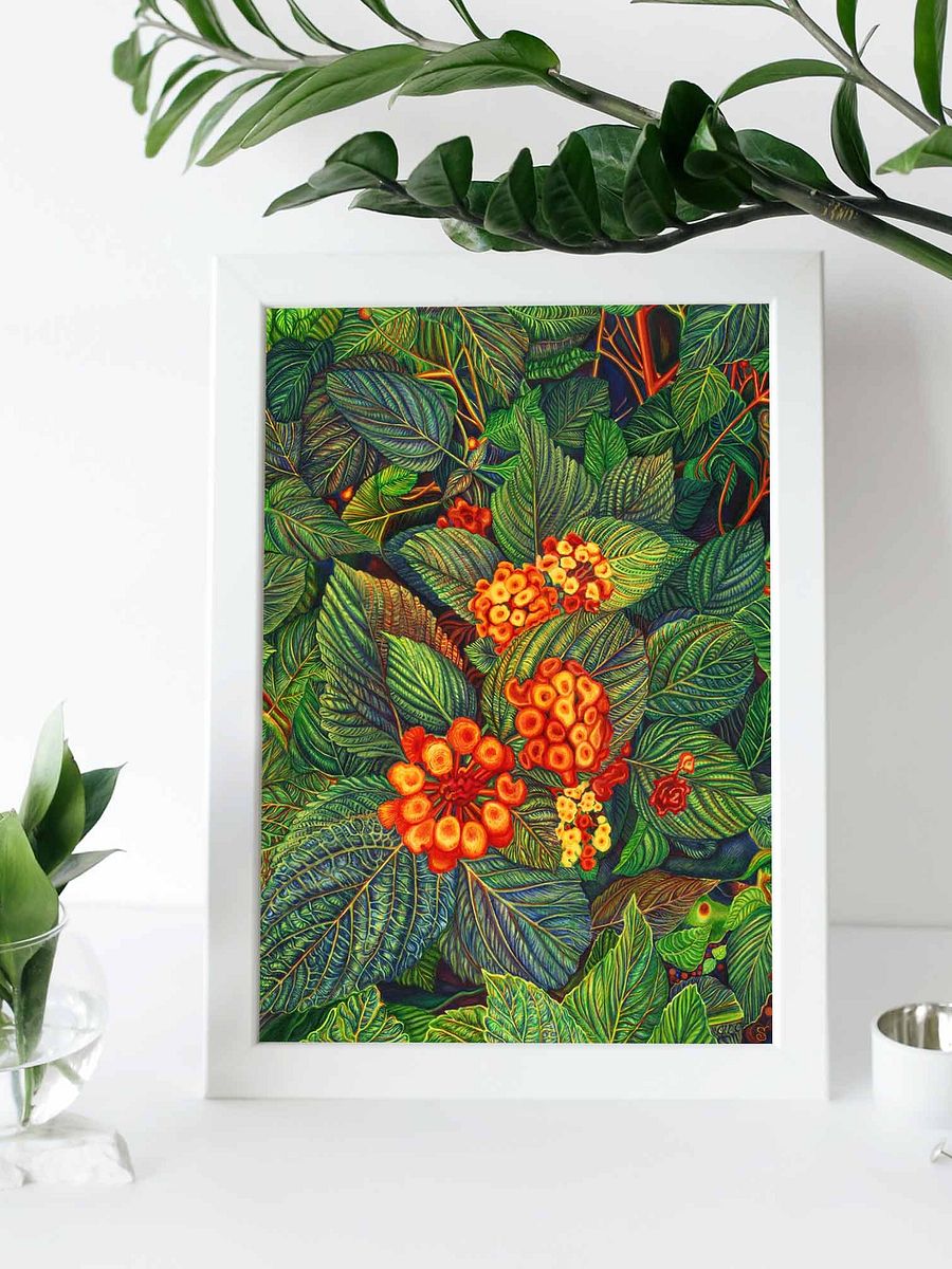 Vibrant Matte Poster Print - Bright Orange Flowers product image (7)