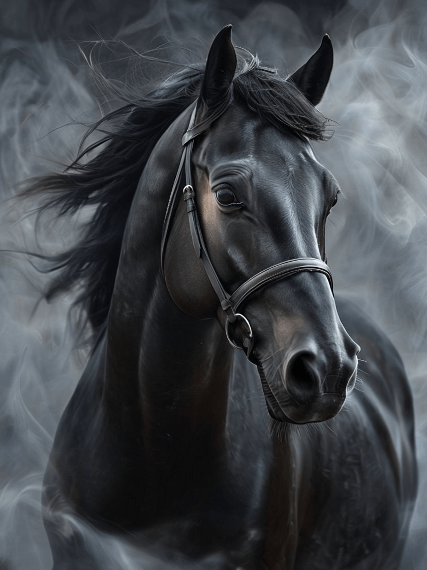 Misty Motion Horse Framed Poster product image (1)