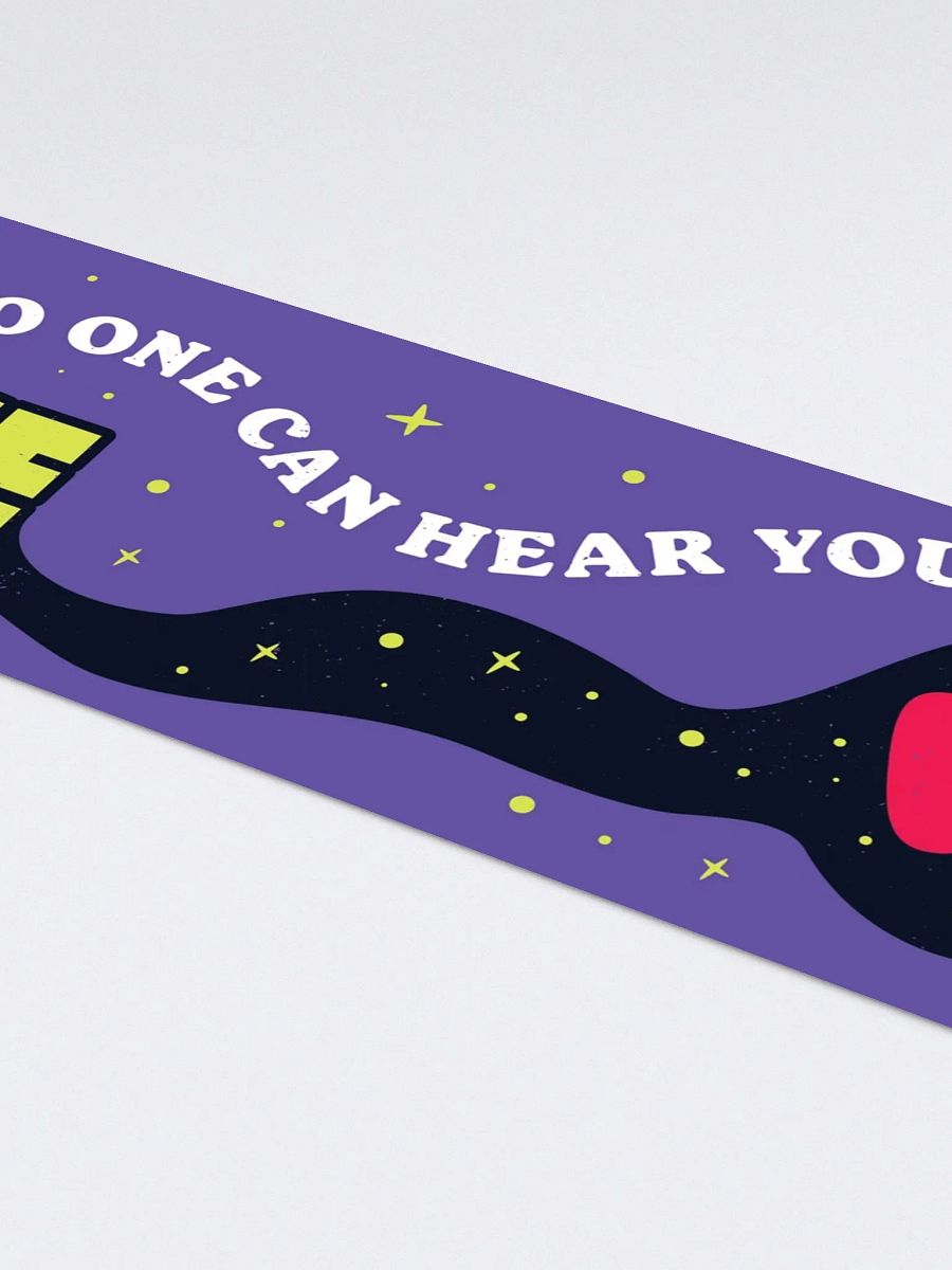 In Space No One Can Hear You Fart Kiss Cut Bumper Sticker product image (4)