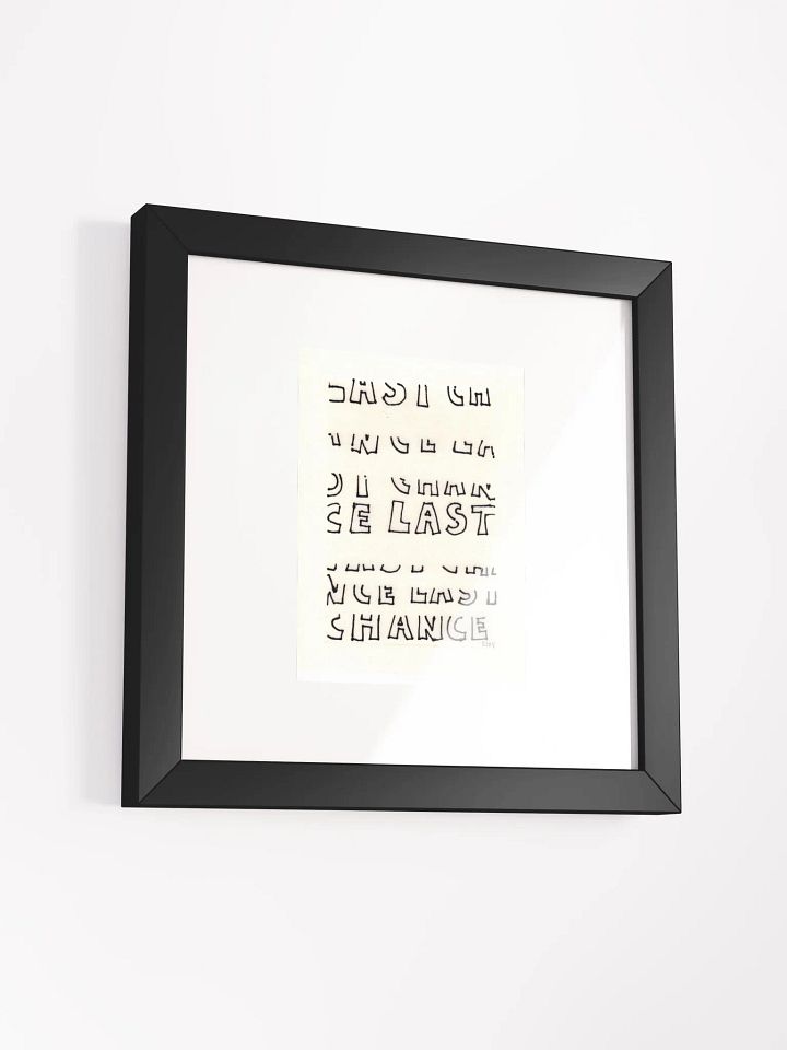 last chance Panel Card Print Framed product image (2)
