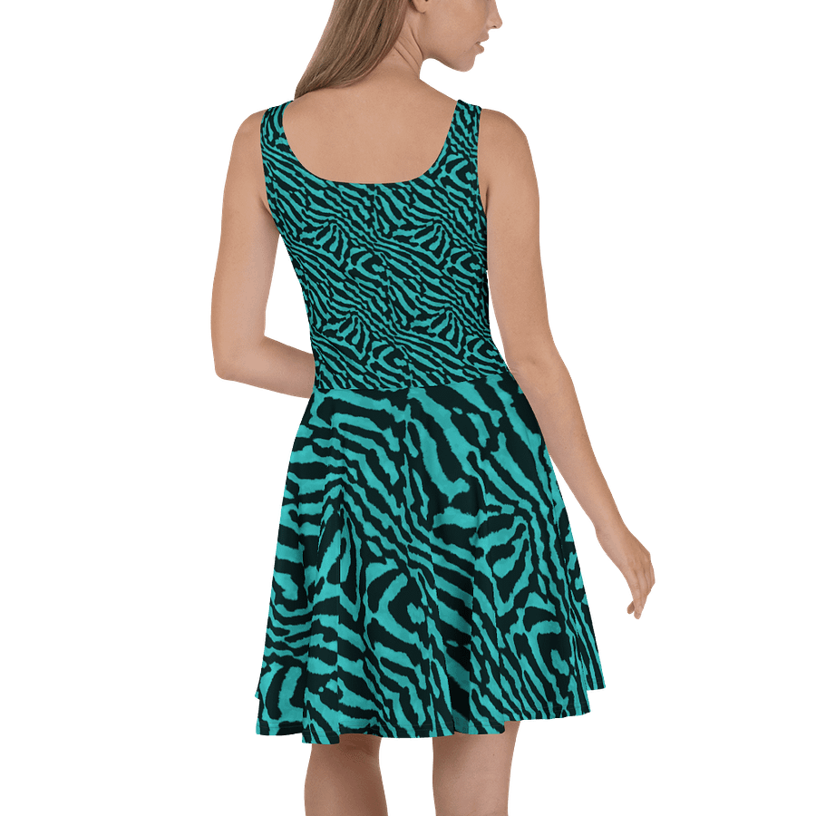 Teal Zebra Skater Dress product image (4)