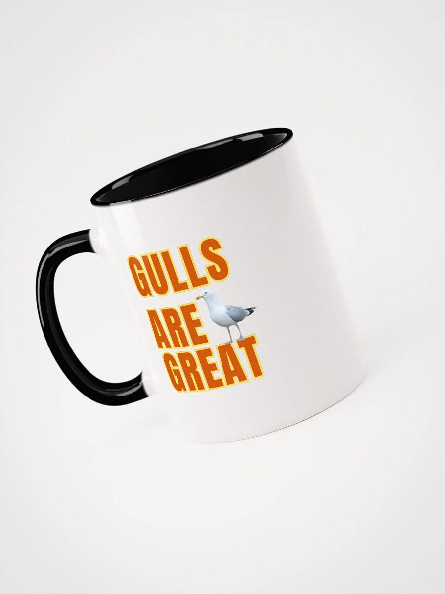 Gulls are Great Orange Text Ceramic mug with coloured interior product image (27)