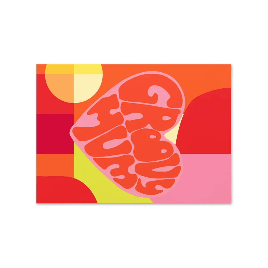 Groovy Mum pink retro portrait greetings card product image (2)