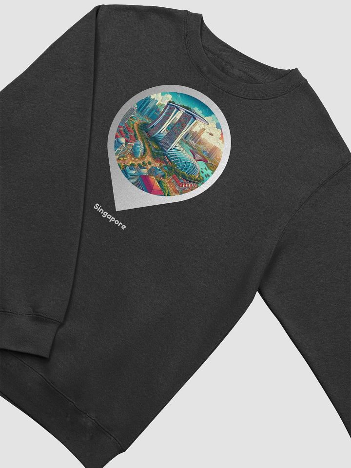 Futuristic Cityscape Crewneck | AI Design: Singapore Skyline product image (1)