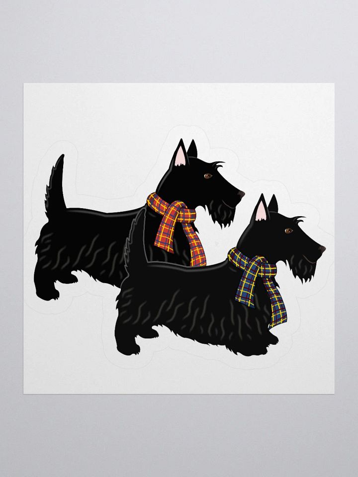 Two Black Scotties Sticker product image (6)