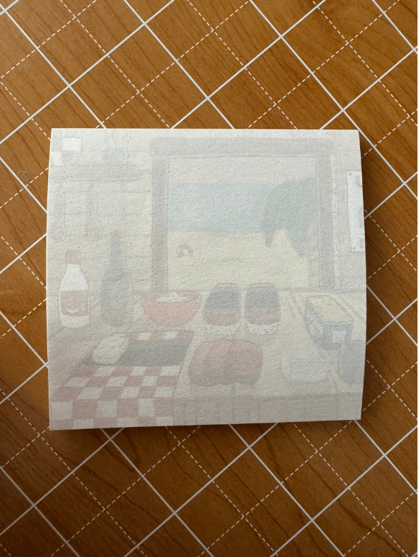 Spam Musubi Kitchen Scene Post-it Pads - "Almost Perfect" Edition product image (1)